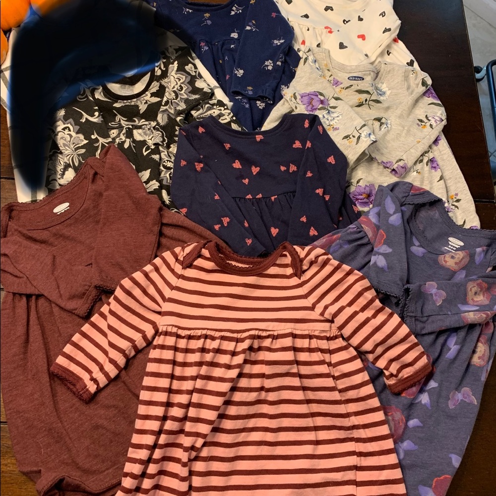 8 Old Navy Babydoll dresses size 3-6 months